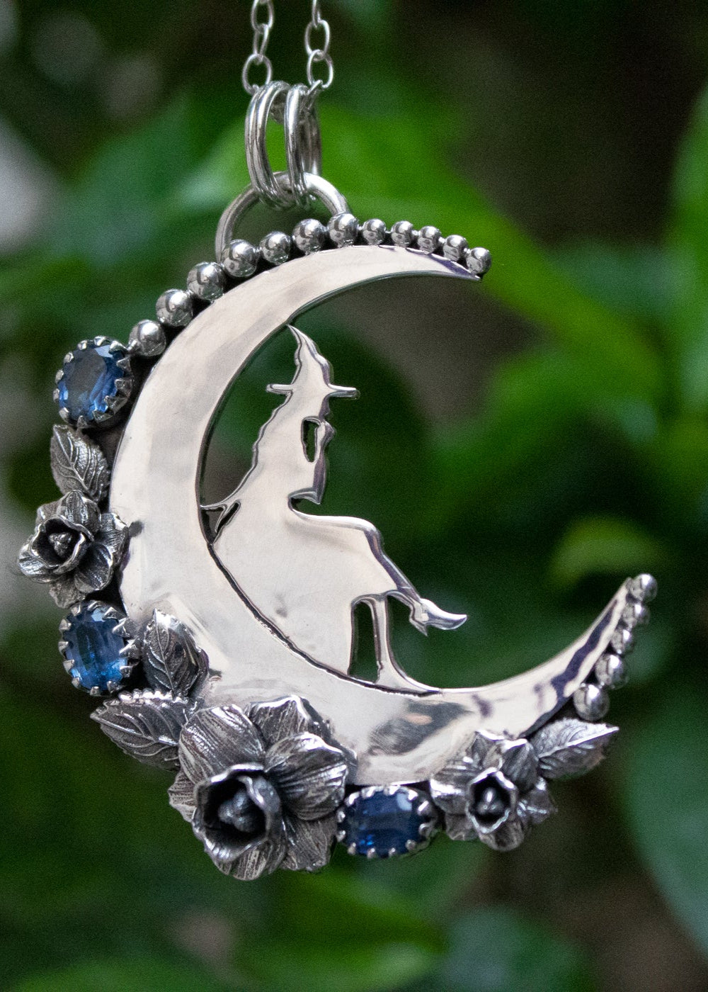 Enchanted Moonlit Witch Pendant, AP-7127