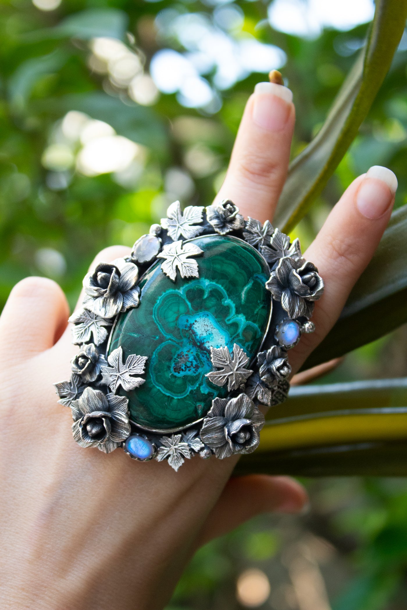 Garden of Depths: Chrysocolla Ring, AR-7591