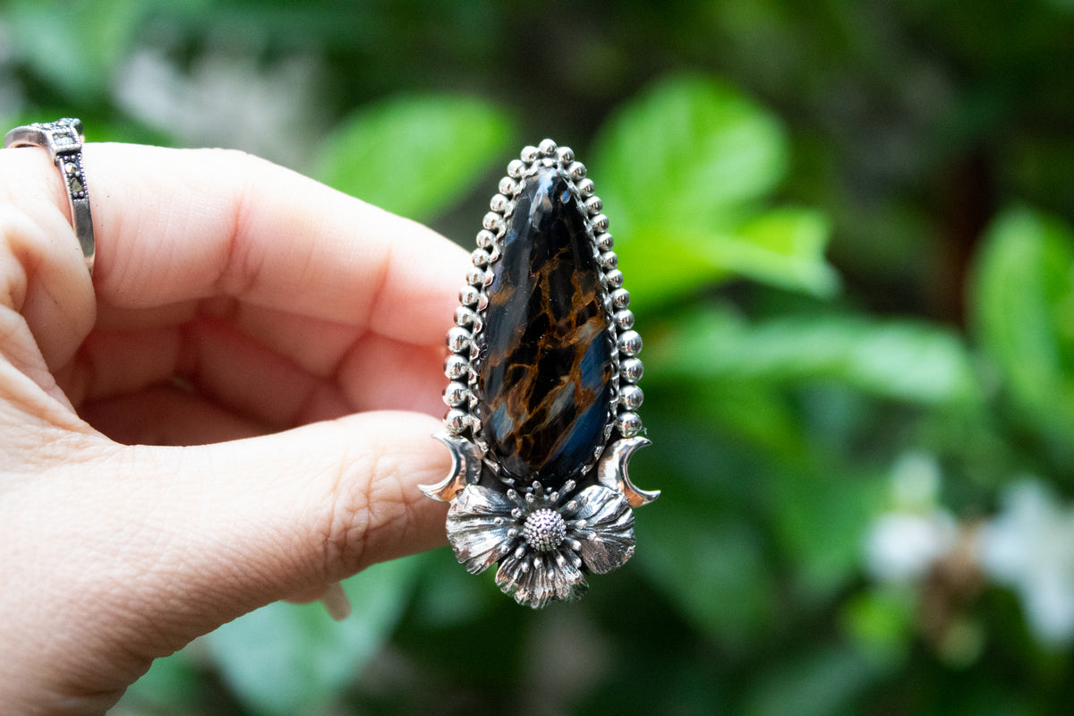 Pietersite Blossom Ring AR-7141