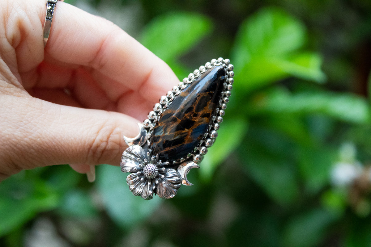 Pietersite Blossom Ring AR-7141