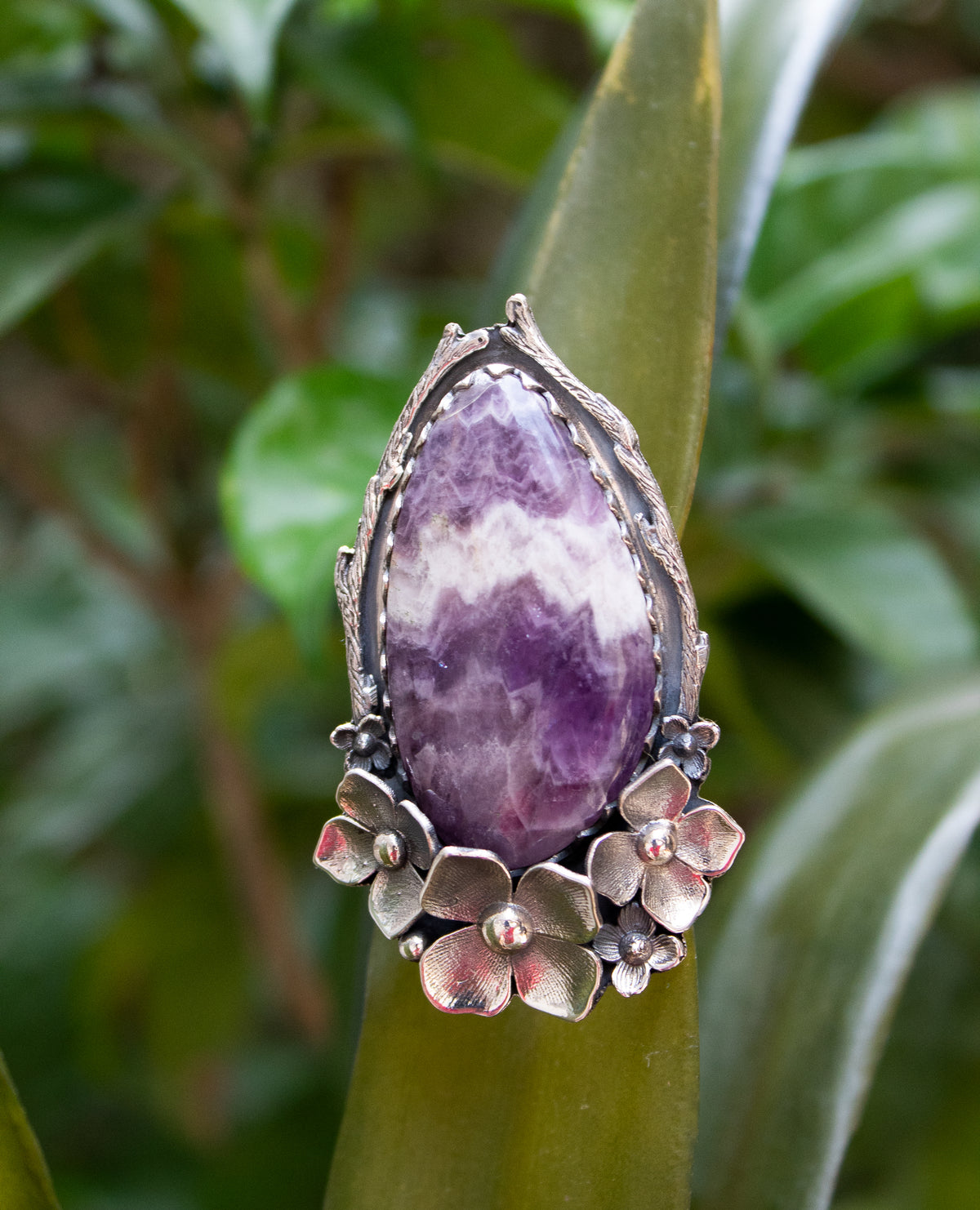 Lace Amethyst Ring 925 Sterling Silver, AR-6777