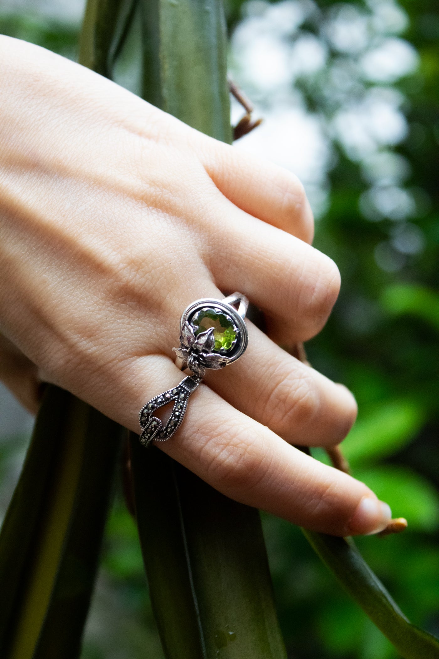 Morning Dew – Petite Peridot Ring, AR- 7576