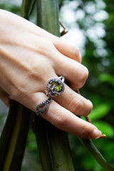 Morning Dew – Petite Peridot Ring, AR- 7576