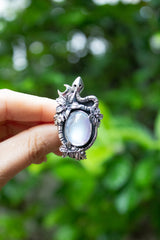 Celestia Serpent Moonstone Ring, AR-7578