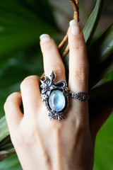 Celestia Serpent Moonstone Ring, AR-7578