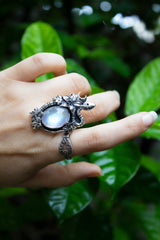 Celestia Serpent Moonstone Ring, AR-7578