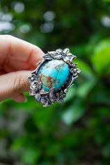 Whispers of Earth & Bloom: Turquoise Ring, AR-7582