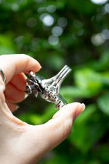 Flora’s Vigil: Sterling Silver Garnet Ring, AR- 7583