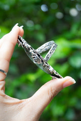 Thorns of the Heart" — Prehnite & Garnet Rose Ring, AR- 7587