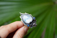 Ethereal Blossom Moonstone Ring, AR-7159