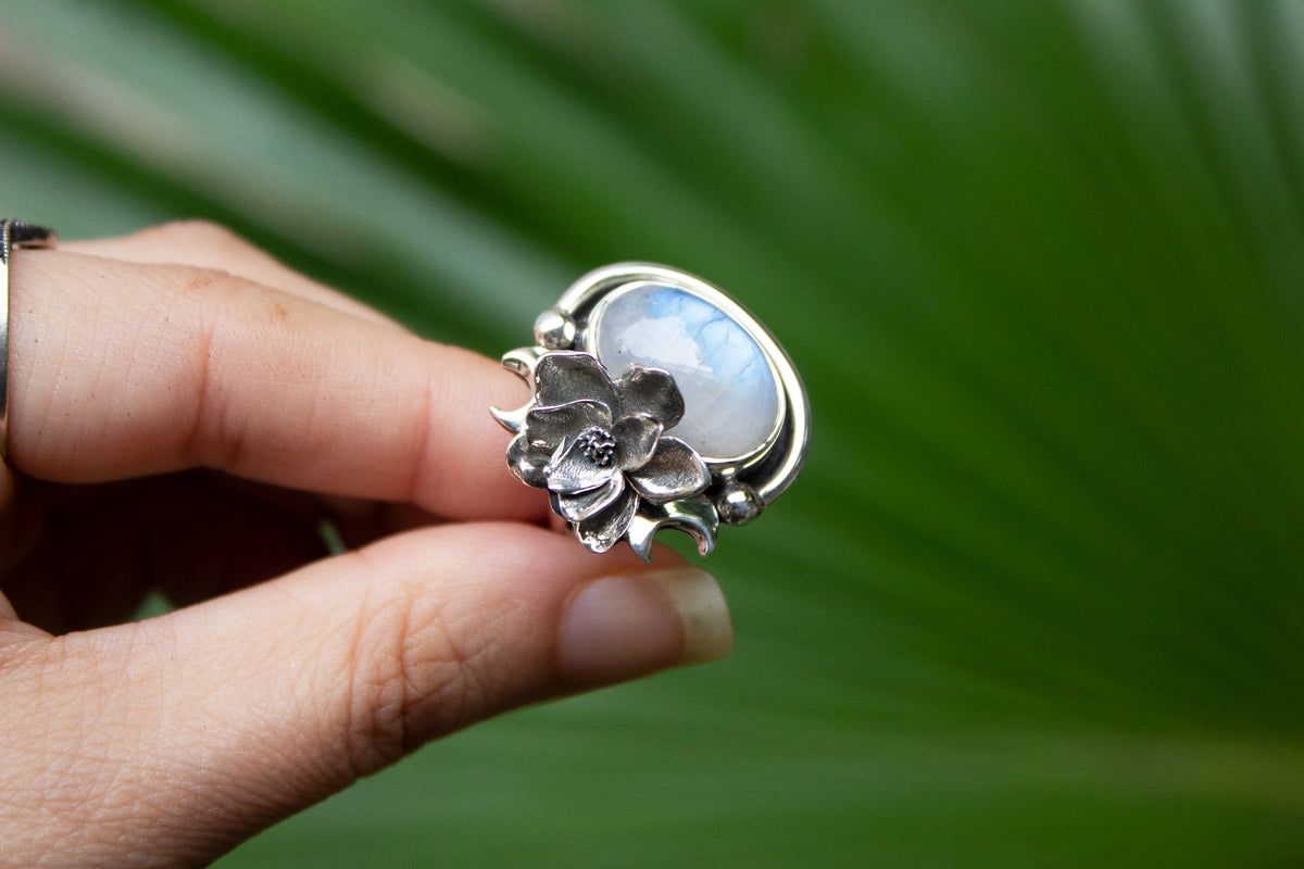 Enchanted Bloom Moonstone Ring, AR-7152