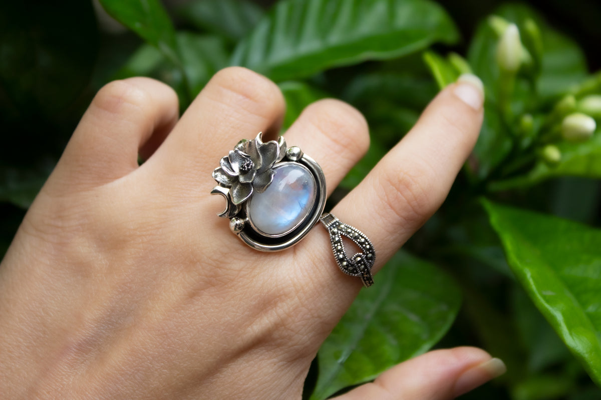 Enchanted Bloom Moonstone Ring, AR-7152