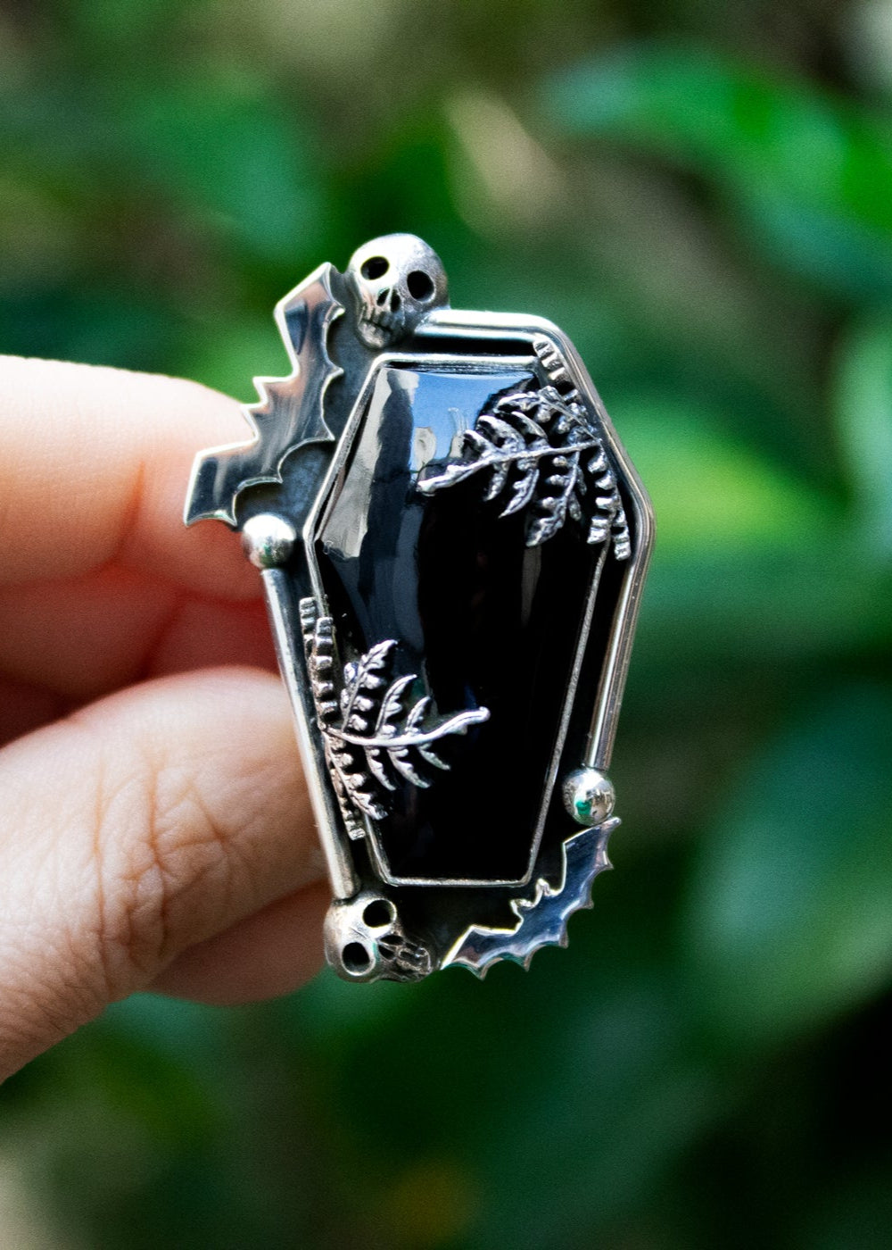 Coffin Black Onyx Ring, AR-6826