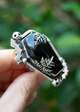 Coffin Black Onyx Ring, AR-6826