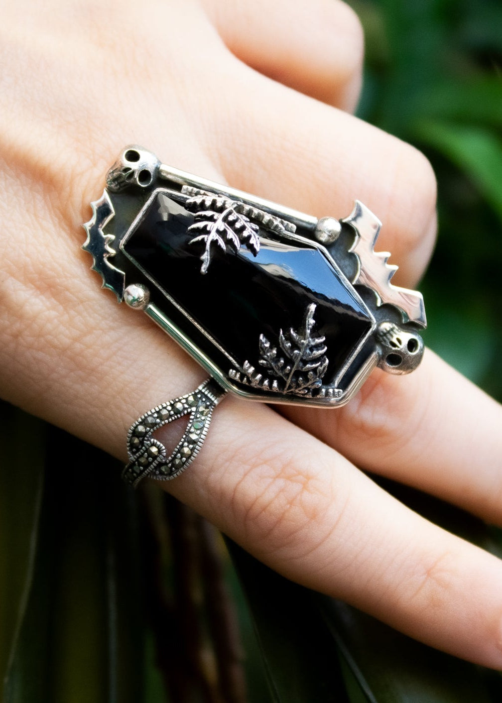 Coffin Black Onyx Ring, AR-6826