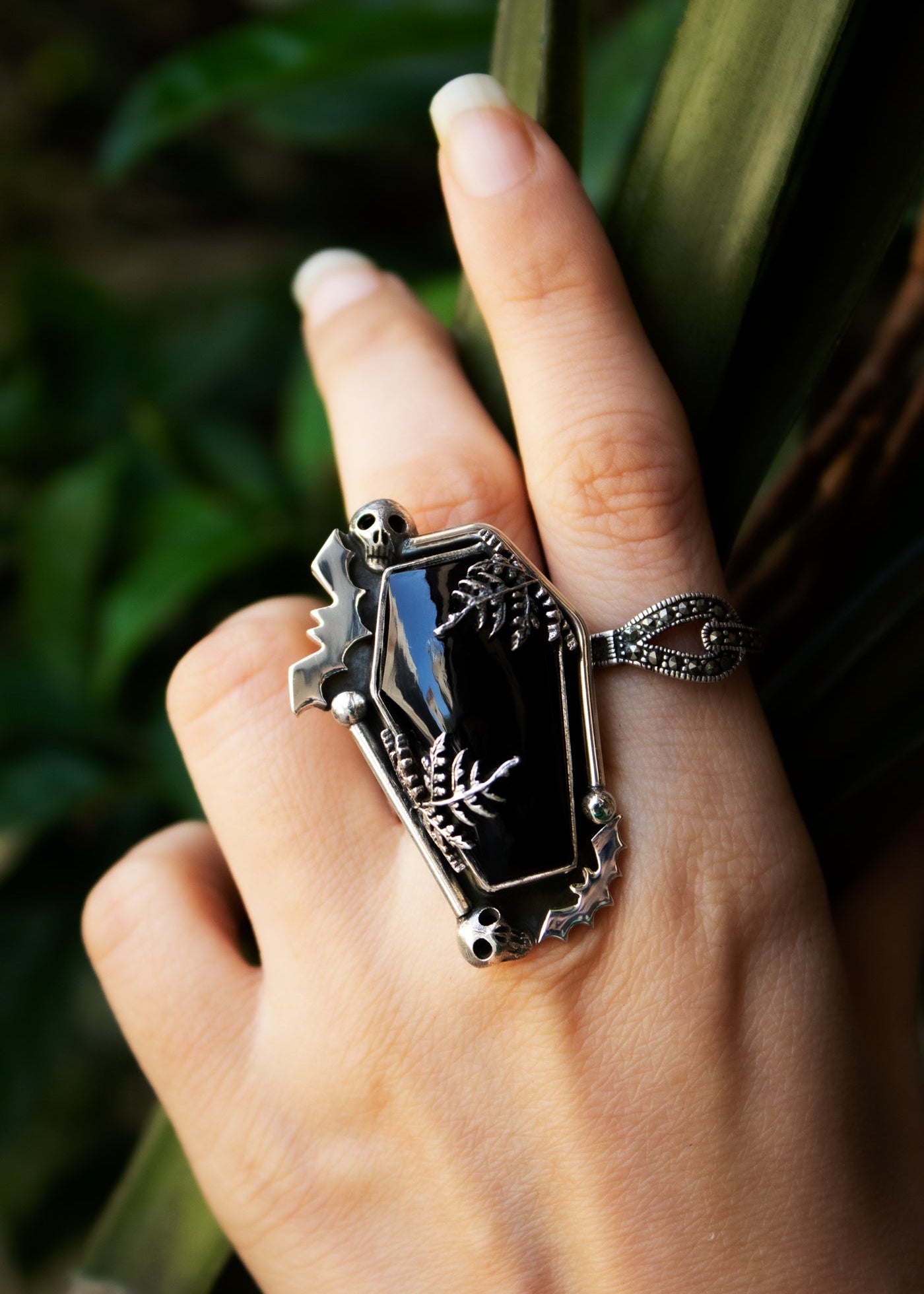 Coffin Black Onyx Ring, AR-6826