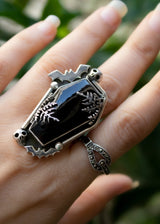 Coffin Black Onyx Ring, AR-6826