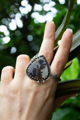 Scenic Whispers Dendritic Agate Ring, AR-7604