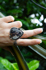 Scenic Whispers Dendritic Agate Ring, AR-7604