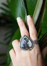 Scenic Whispers Dendritic Agate Ring, AR-7604