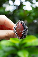 Crimson Petals of Apple Valley: Jasper Ring, AR- 7603