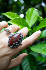 Crimson Petals of Apple Valley: Jasper Ring, AR- 7603