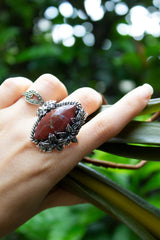 Crimson Petals of Apple Valley: Jasper Ring, AR- 7603