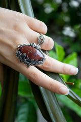 Crimson Petals of Apple Valley: Jasper Ring, AR- 7603