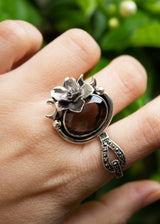 Nature's Embrace: Smokey Quartz Ring AR-7157