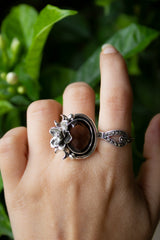 Nature's Embrace: Smokey Quartz Ring AR-7157