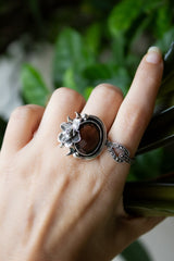 Nature's Embrace: Smokey Quartz Ring AR-7157