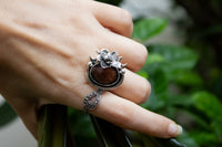 Nature's Embrace: Smokey Quartz Ring AR-7157