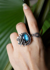 Enchanted Bloom: Labradorite Ring, AR- 7153