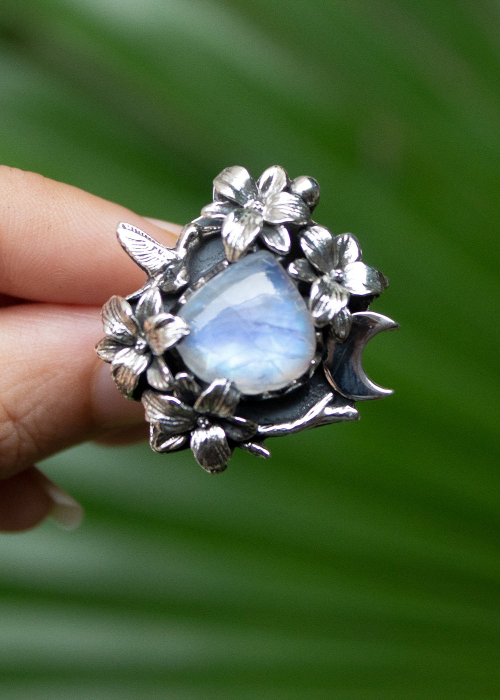 Whimsical Harmony: Moonstone Ring, AR-7156