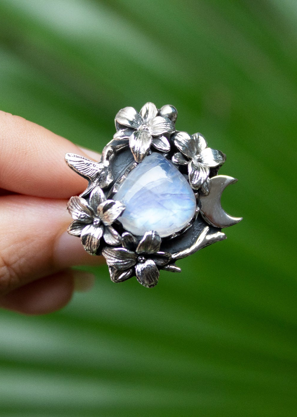 Whimsical Harmony: Moonstone Ring, AR-7156