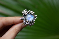 Whimsical Harmony: Moonstone Ring, AR-7156