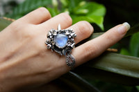 Whimsical Harmony: Moonstone Ring, AR-7156