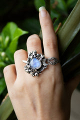 Whimsical Harmony: Moonstone Ring, AR-7156