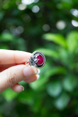 Petal of Dawn – Ruby Botanical Ring, AR-7634