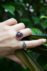 Petal of Dawn – Ruby Botanical Ring, AR-7634