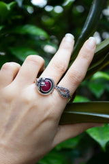 Petal of Dawn – Ruby Botanical Ring, AR-7634