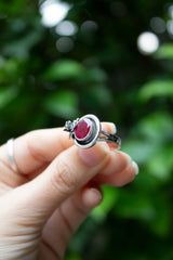 Blossom Whisper: Ruby Ring AR-7636