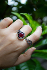 Blossom Whisper: Ruby Ring AR-7636
