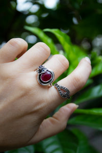 Blossom Whisper: Ruby Ring AR-7636
