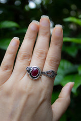 Blossom Whisper: Ruby Ring AR-7636