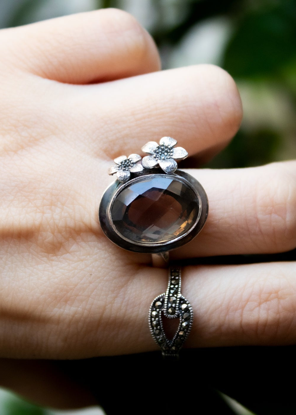 Natural Smokey Quartz Ring, AR-6709