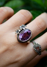 Floral Amethyst Ring