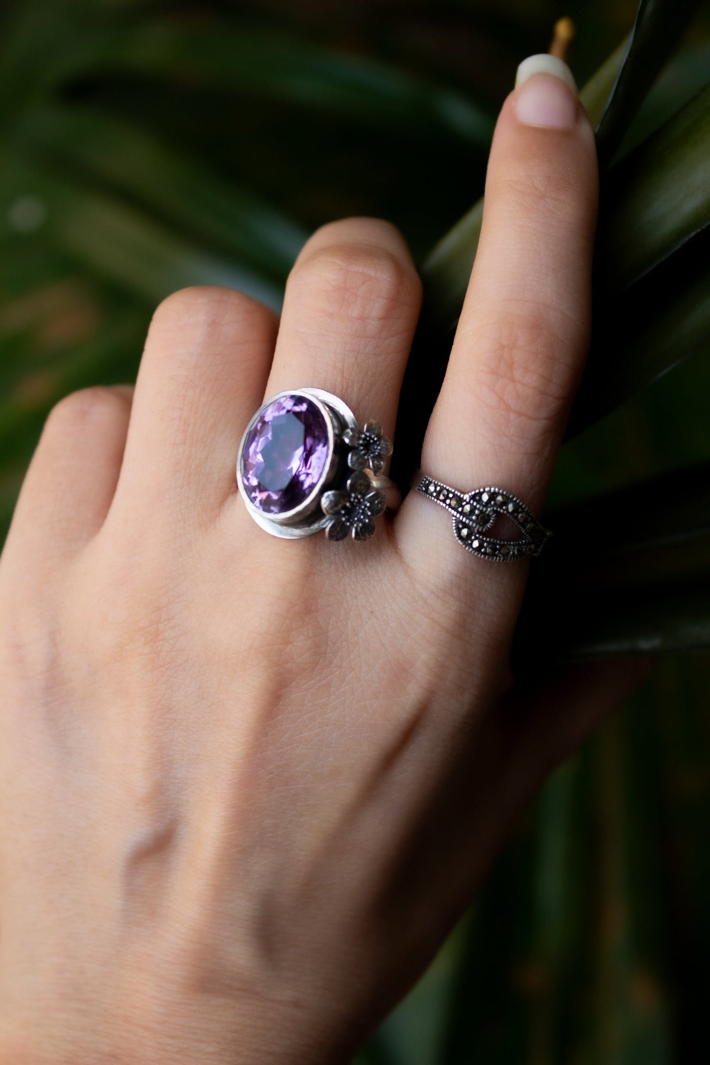 Floral Amethyst Ring