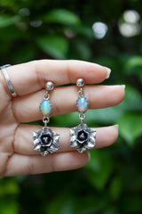 Blooming Fire: Opal Earrings, AE-7610