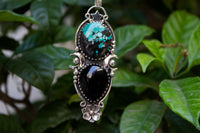 Turquoise & Onyx Pendant